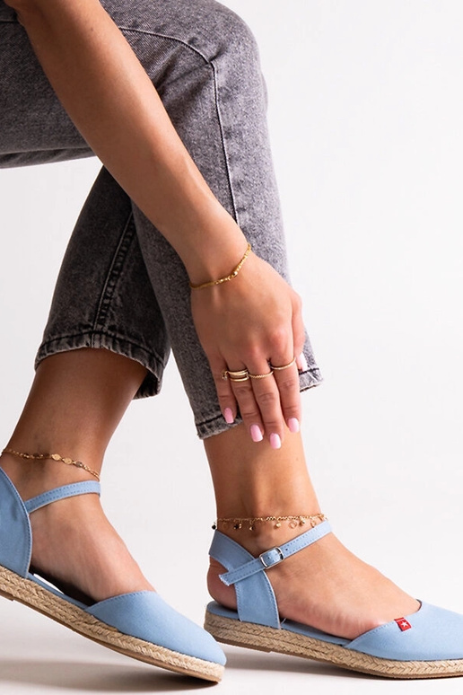 Espadrilles bleues à talon ouvert Big...