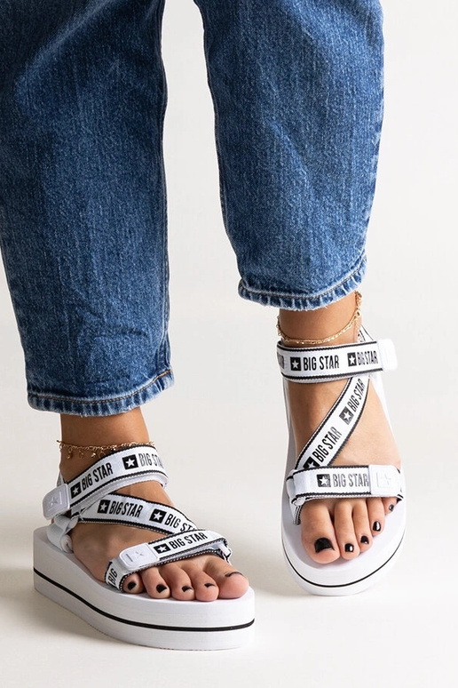 Sandales à plateforme blanches Big... Sandales à plateforme blanches Big...