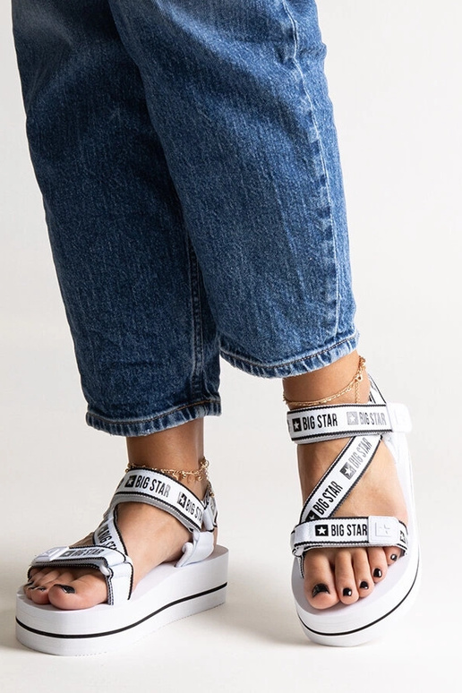 Sandales à plateforme blanches Big... Sandales à plateforme blanches Big...