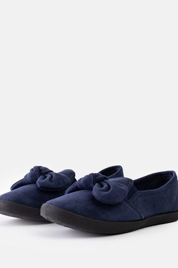 Ballerines enfant bleu marine avec noeud Yonca