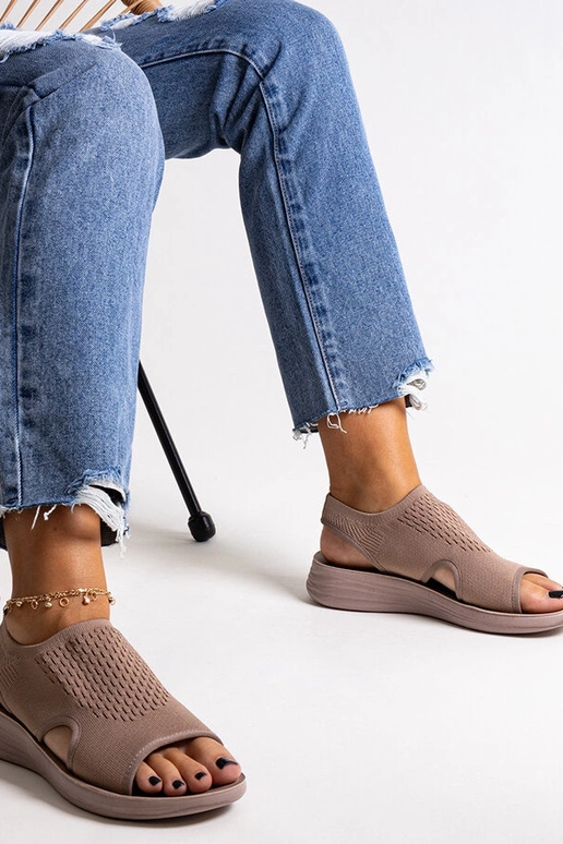 Sandales à plateforme marron Rawia