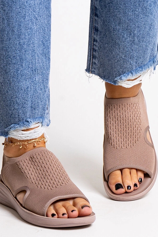 Sandales à plateforme marron Rawia