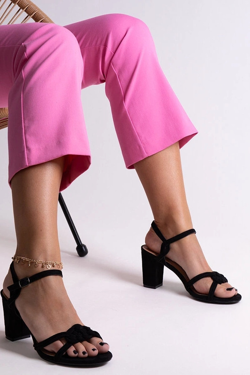 Sandales à talons carrés Shama noires