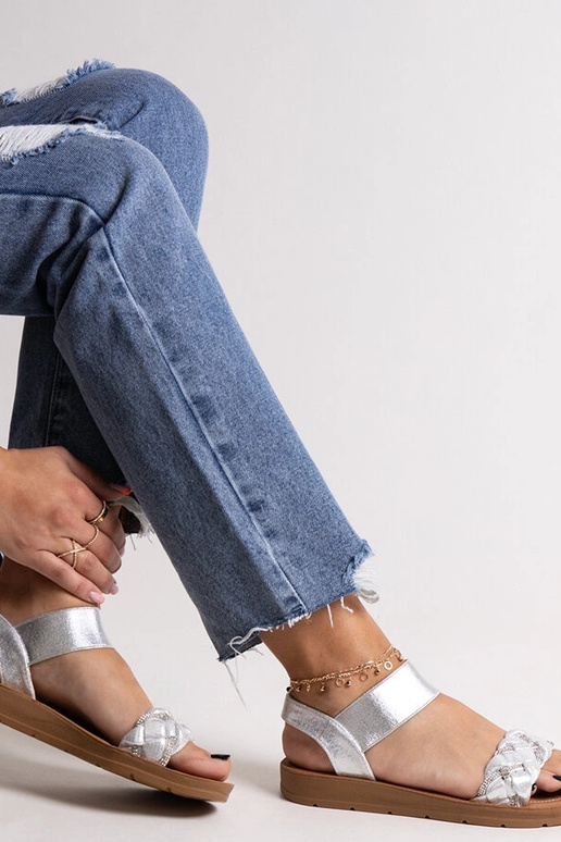 Sandales argentées Aldona