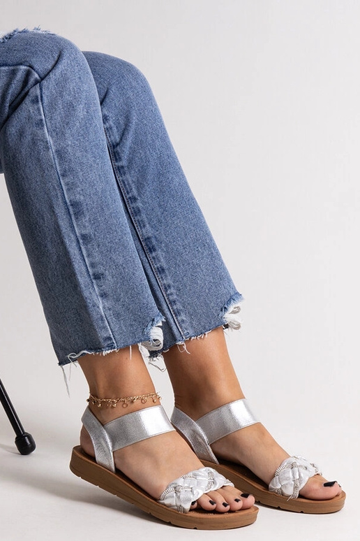 Sandales argentées Aldona
