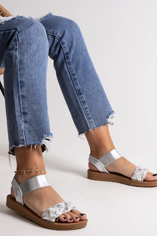 Sandales argentées Aldona