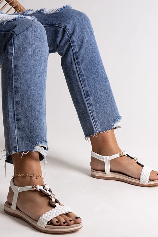 Sandales tressées blanches Izodora Sandales tressées blanches Izodora