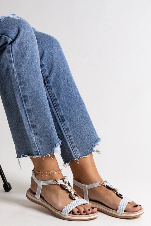 Sandales tressées argentées Izodora Sandales tressées argentées Izodora