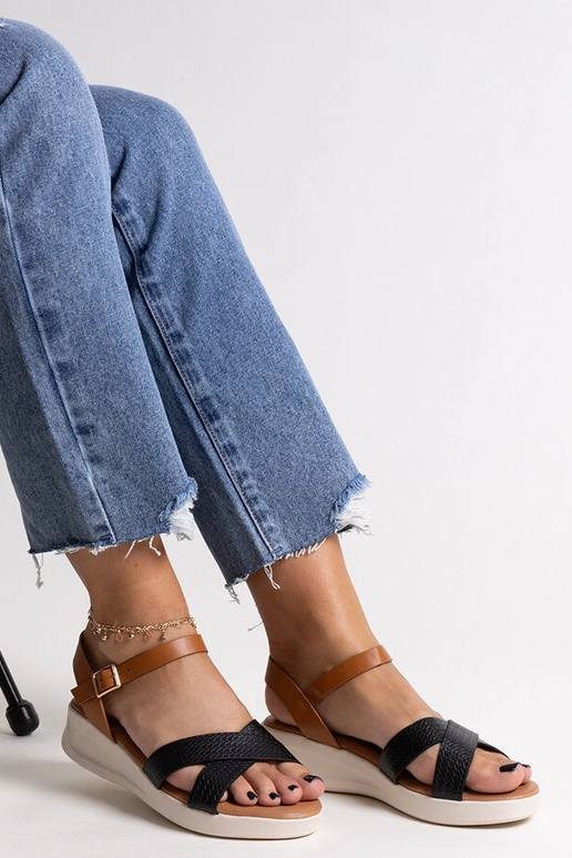 Sandales compensées basses Hakima... Sandales compensées basses Hakima...