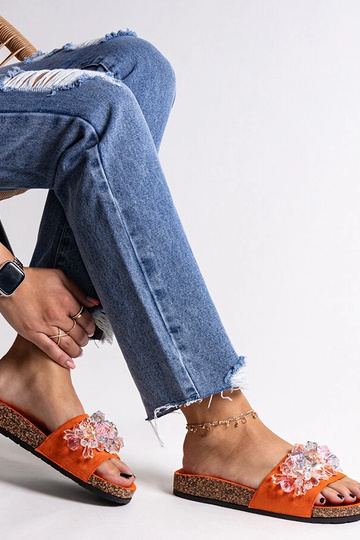 Tongs orange décorées de... 2