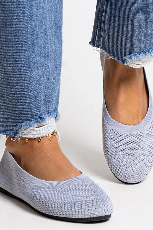 Ballerines en tissu gris Yafia