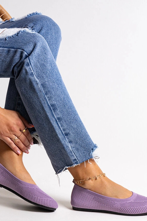 Ballerines en tissu violet Yafia