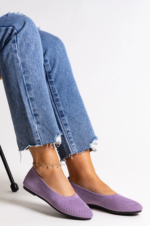 Ballerines en tissu violet Yafia