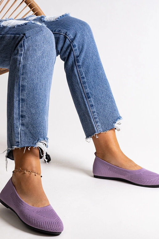 Ballerines en tissu violet Yafia