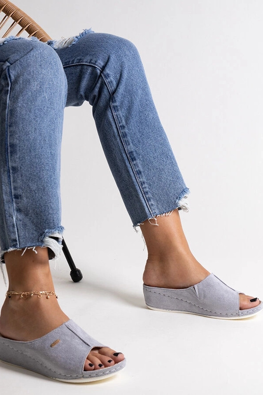 Sandales compensées grises Semretana Sandales compensées grises Semretana