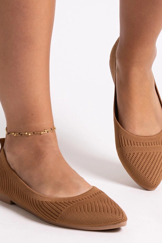 Ballerines en tissu caramel Wendana