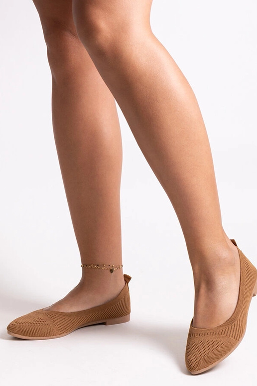 Ballerines en tissu caramel Wendana