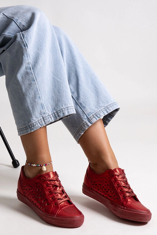 Baskets Safune rouges ajourées