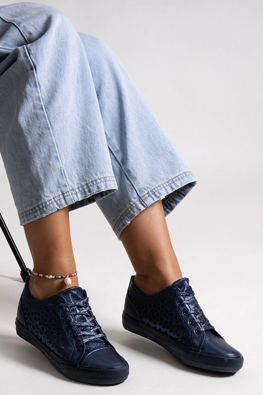 Baskets Safune ajourées bleu marine