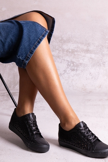 Baskets Safune noires ajourées 2