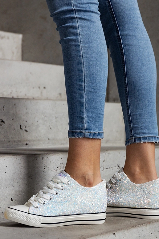 Baskets montantes vertes brillantes...