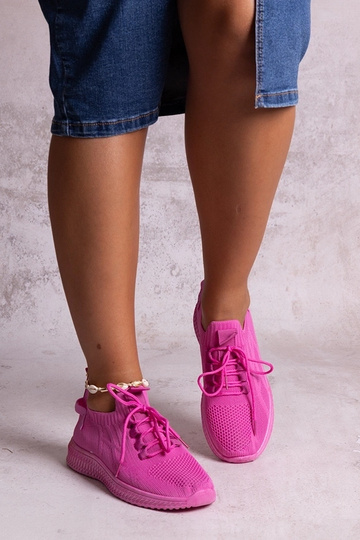 Baskets de sport rose foncé Khitam