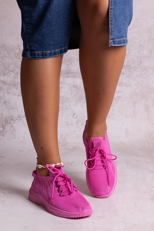 Baskets de sport rose foncé Khitam