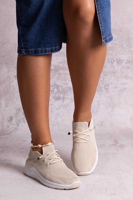 Baskets Gaberla beiges à enfiler