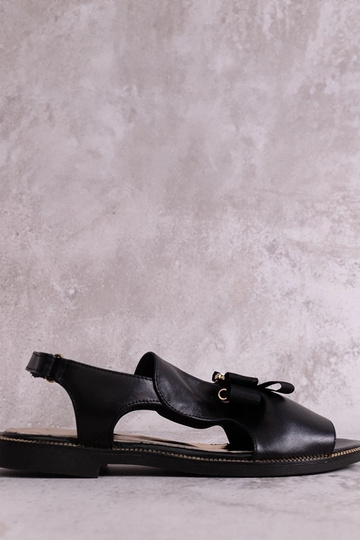 Sandales noires avec nœud...