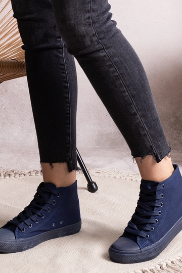 Baskets montantes Rafife bleu marine 2