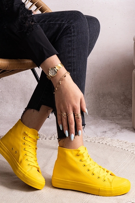 Baskets montantes jaunes Rafife