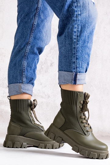 Bottines élastiques vertes...