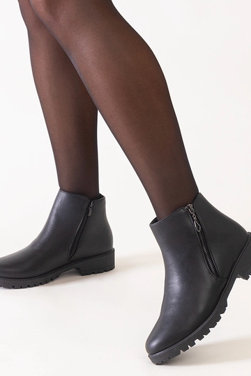 Bottines noires avec inserts métalliques en simili cuir Branda 2