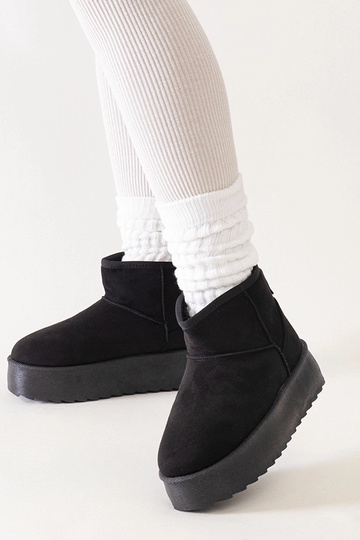 Bottines noires casual neige sur haute plateforme Thaisa