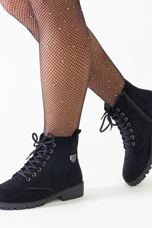 Bottes de travail noires en daim...