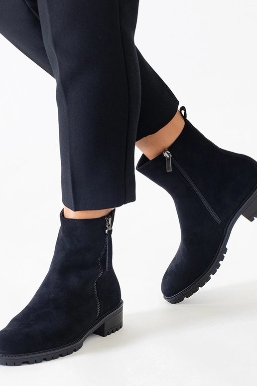 Bottines à plateforme haute noires en...