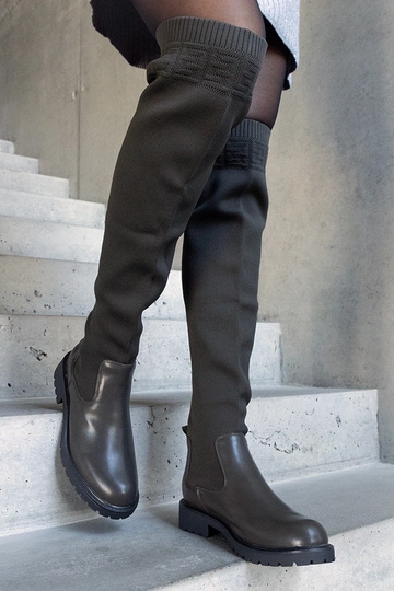 Bottes longues à tige élastique Juanra vertes