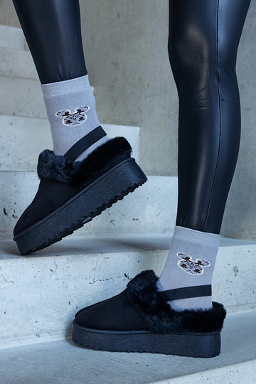 Chaussons plateforme noirs...