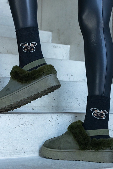 Chaussons verts à...