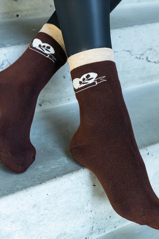 Chaussettes chaudes marron Sella Chaussettes chaudes marron Sella