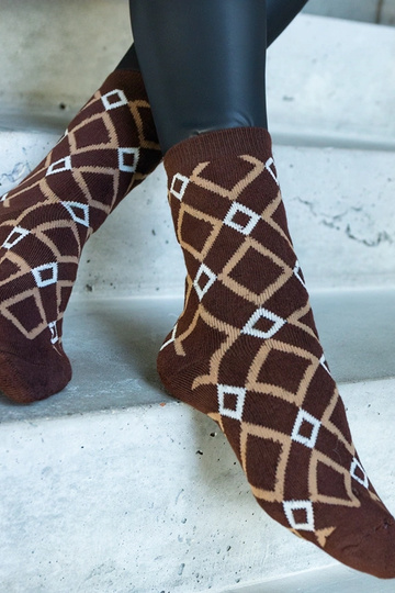 Chaussettes chaudes noires et blanches Sella