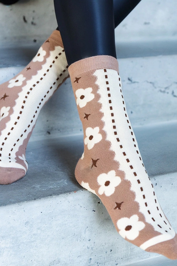 Chaussettes chaudes noires et blanches Sella