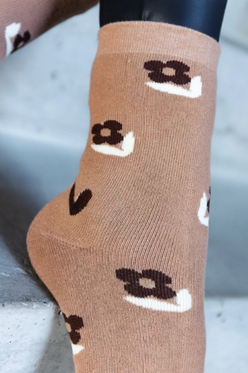 Chaussettes chaudes noires et blanches Sella 2