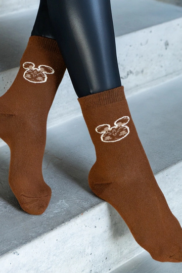 Chaussettes chaudes marron Sella 2