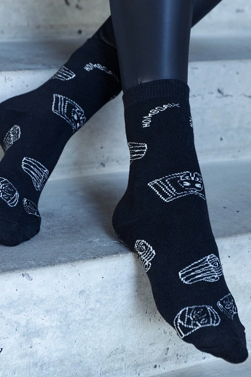 Chaussettes chaudes noir et blanc Sella Chaussettes chaudes noir et blanc Sella