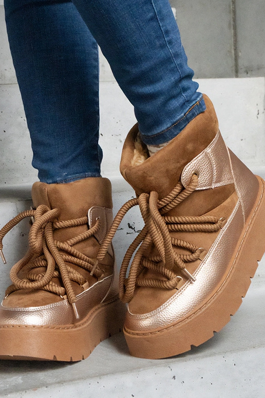 Bottes de neige à plateforme doublées...