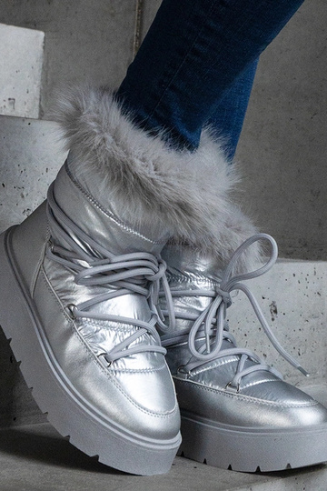 Bottes de neige isolées argentées avec fourrure Arilla 2