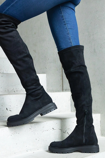 Bottes longues noires à...