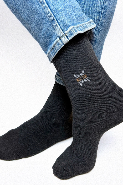 Chaussettes chaudes gris foncé pour...