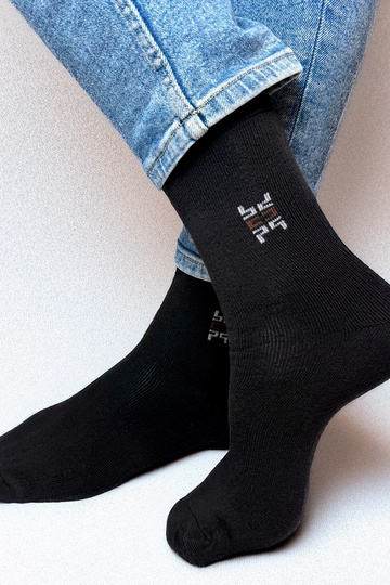 Chaussettes chaudes noires pour hommes Nerput 2